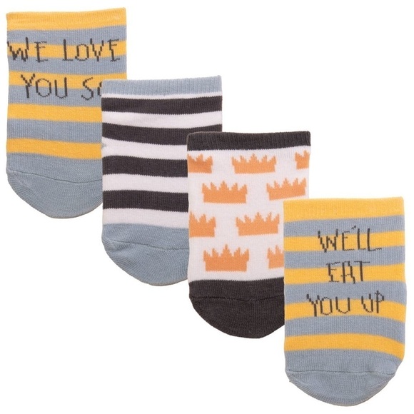 Where The Wild Things Are Pack of 4 Crew Socks, Multi, 12-24 months, NWT - Picture 2 of 5